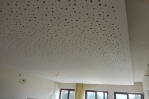 Akustický strop pro zvýšení zvukové pohody. 